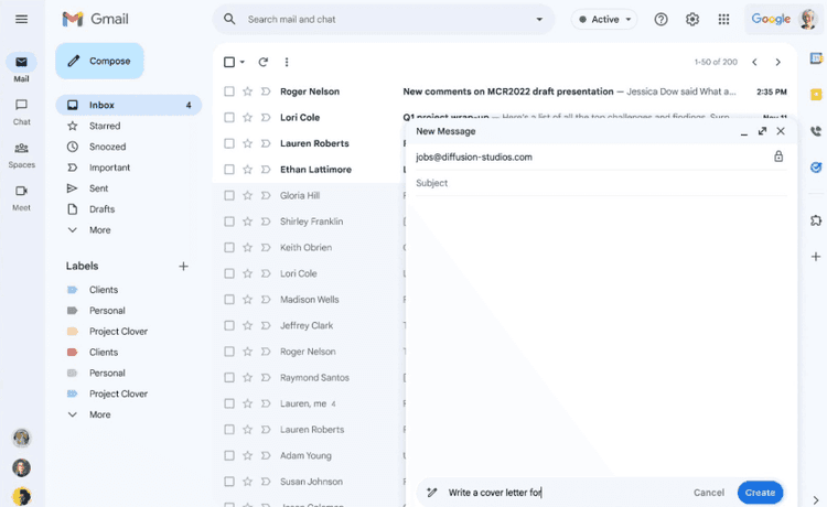 google interface